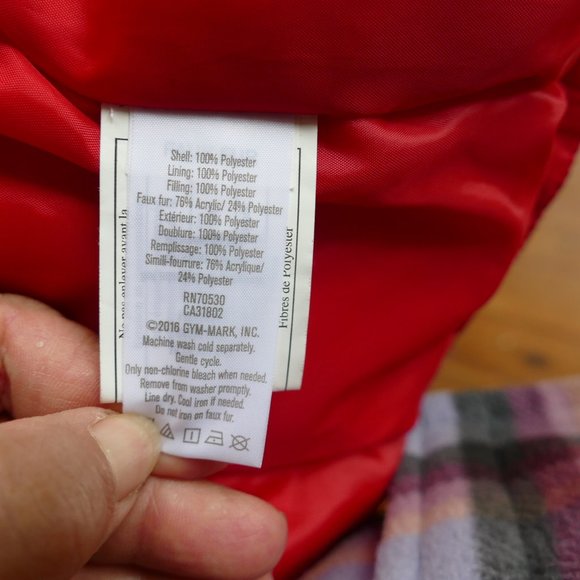 Crazy 8 Girls Red Winter Coat- Size 10/12 - Picture 7 of 10